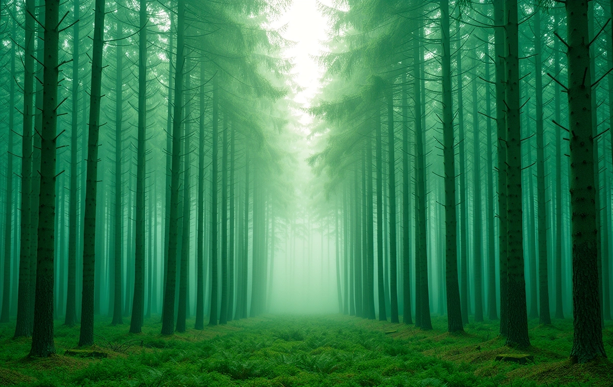 Atmosphärischer Wald